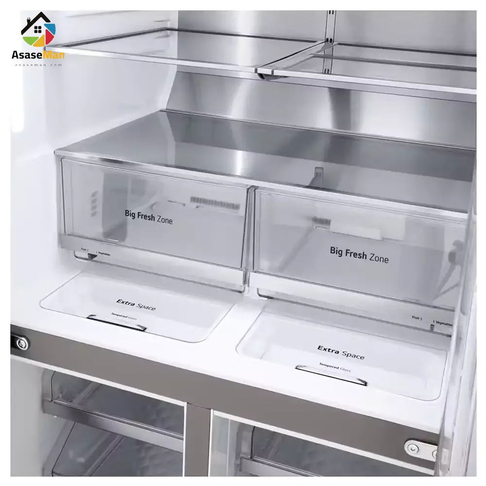 طراحی کشو های یخچال فریزر ال جی X39 مونتاژ کره