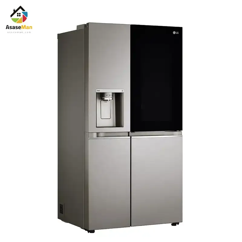 نمای چپ یخچال فریزر ال جی X348 نقره ای