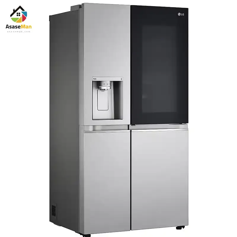 نمای کج یخچال فریزر ال جی X267 نقره ای