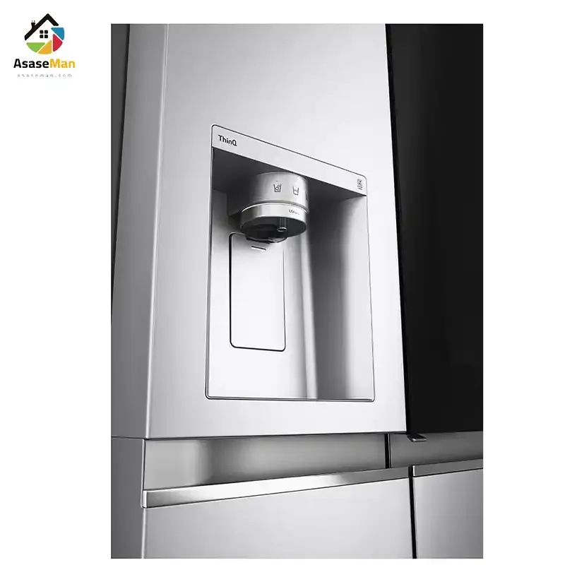 نمای آبریز یخچال فریزر ال جی X267 نقره ای