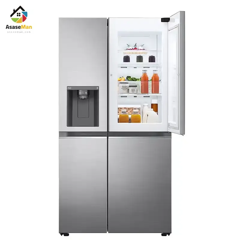 تک درب باز  یخچال فریزر ال جی مدل J257 نقره ای