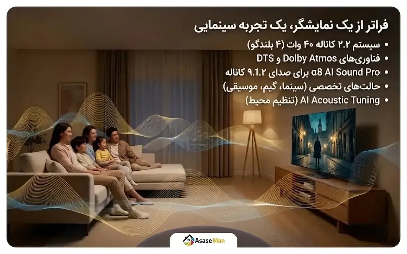 کیفیت صدا تلویزیون ال جی QNED93A