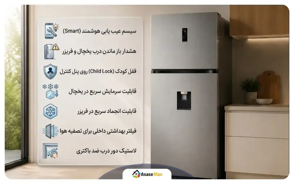 آپشن های یخچال فریزر ال جی F-862