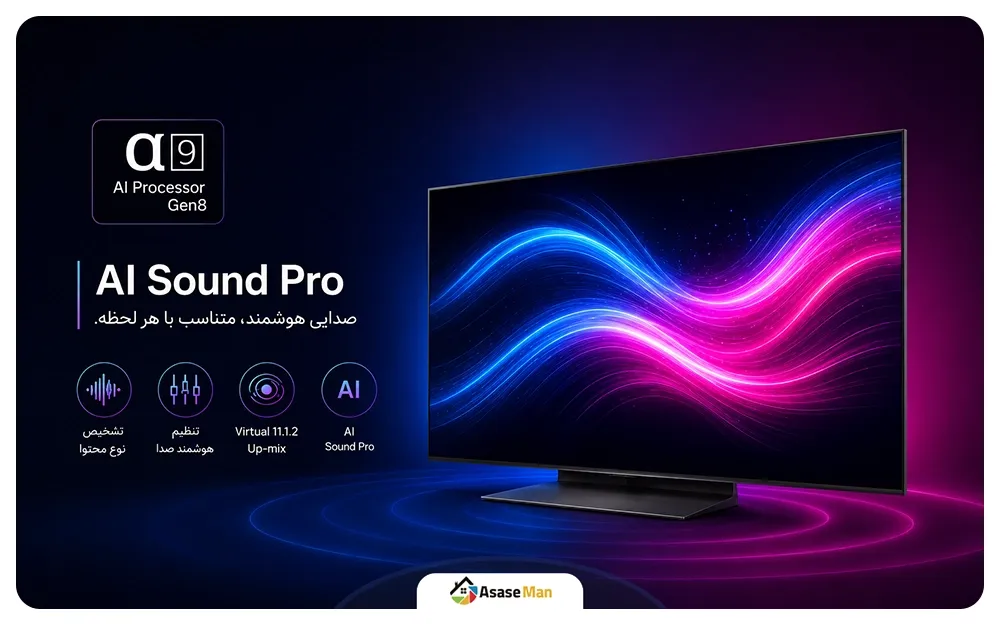 پردازش هوشمند  صدا در تلویزیون ال جی اولد OLED C5