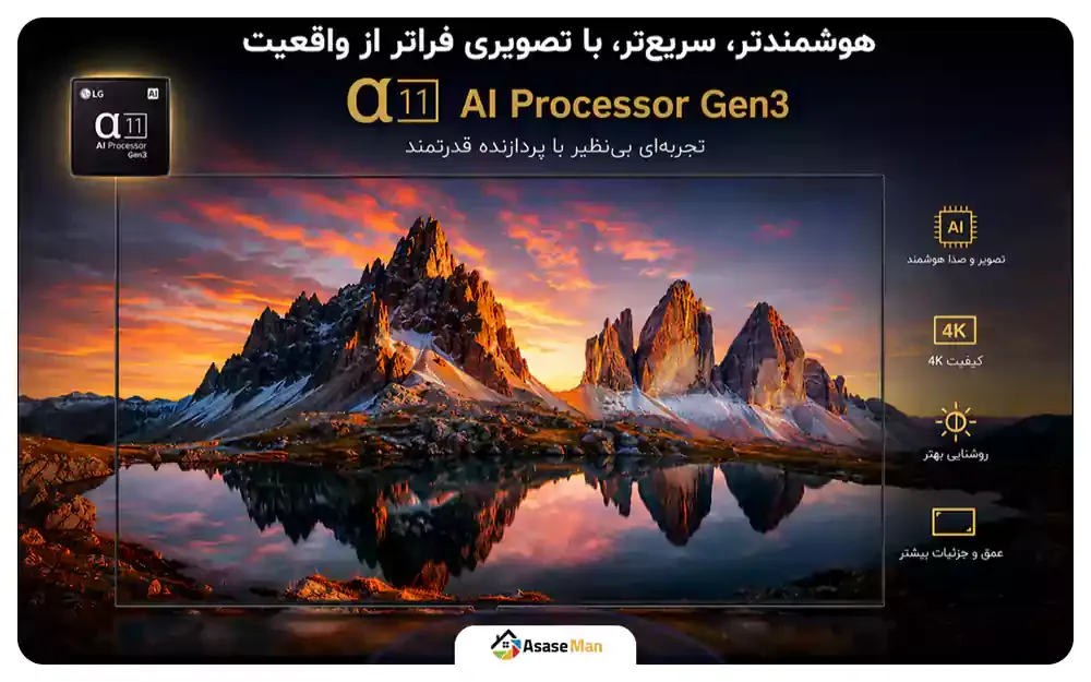 پردازنده تلویزیون ال جی مدل OLED W6 ساخت 2026