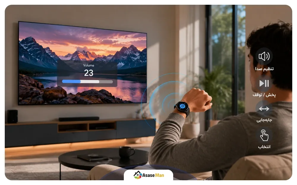 تلویزیون سامسونگ QN80F را با حرکت دست کنترل کنید