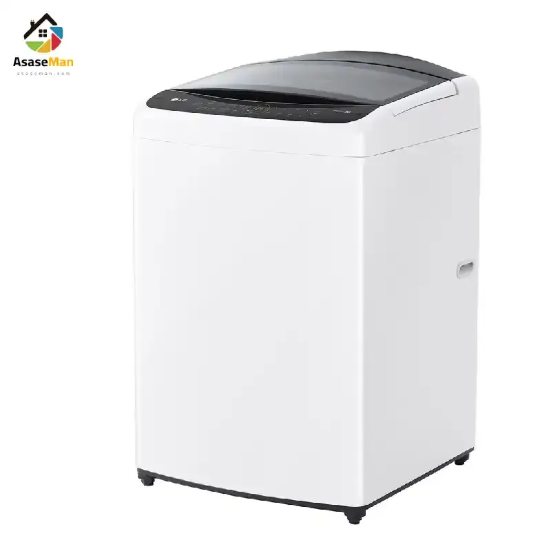 نما از کناره ماشین لباسشویی و پتوشور ال جی T18H3SDHTW سفید