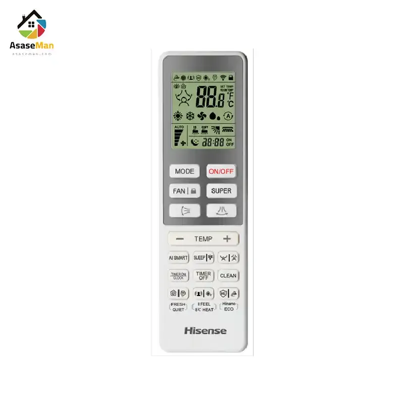 ریموت کنترل کولر گازی 24000 پنل مشکی هایسنس مدل QAS-24UFHBB
