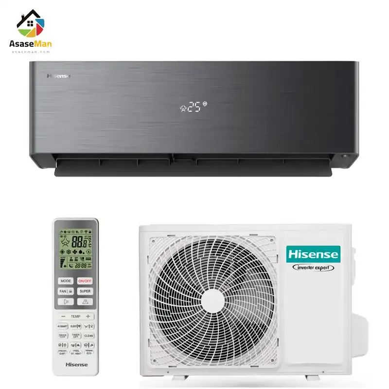 کولر گازی 24000 پنل مشکی هایسنس مدل QAS-24UFHBB