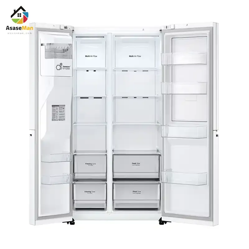فضای داخلی یخچال فریزر ساید بای ساید ال جی GC-J267SQSS