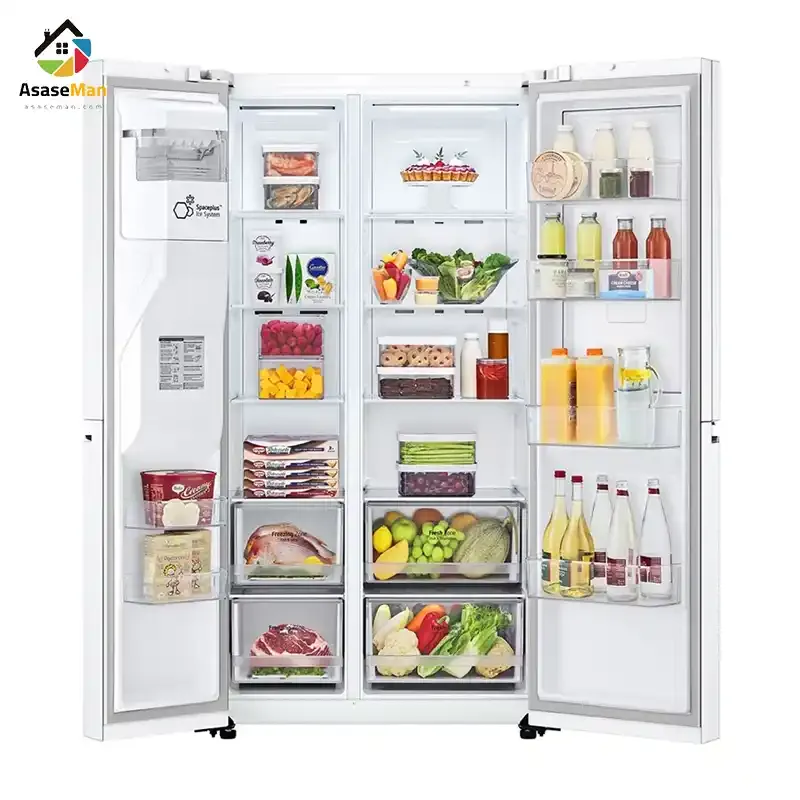 ظرفیت داخلی یخچال فریزر ساید بای ساید ال جی GC-J267SQSS