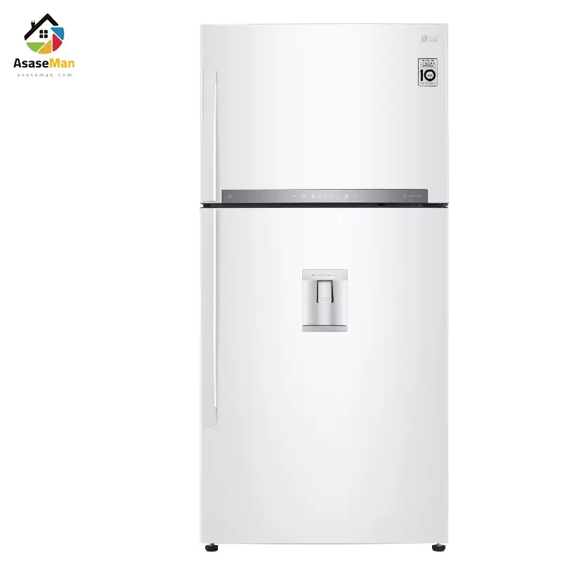 نمای کامل یخچال فریزر بالا و پایین ال جی مدل GRM-832 سفید