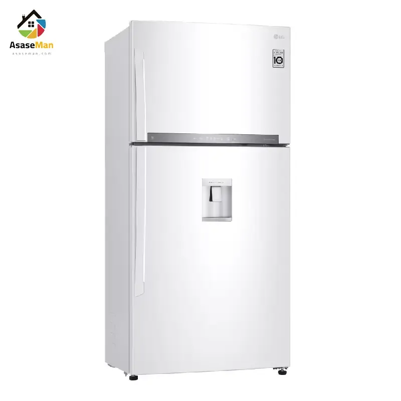 نما از راست یخچال فریزر بالا و پایین ال جی مدل GRM-832 سفید