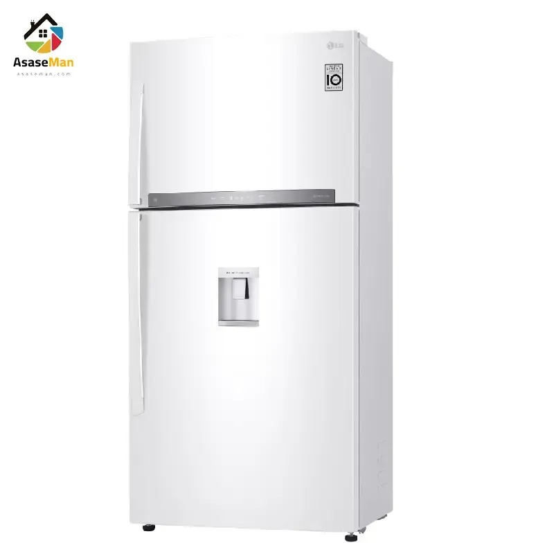 نما از چپ نقره ای یخچال فریزر بالا و پایین ال جی مدل GRM-832