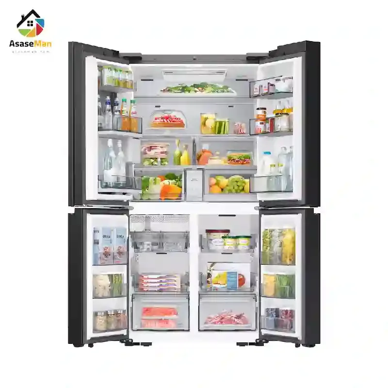 ظرفیت یخچال فریزر ساید بای ساید سامسونگ مدل RM90F67C