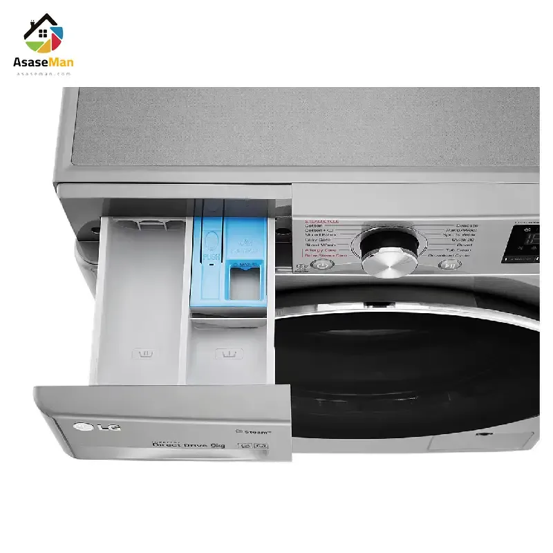 کشو مواد شوینده ماشین لباسشویی ال جی 9 کیلو مدل F4V5 نقره ای