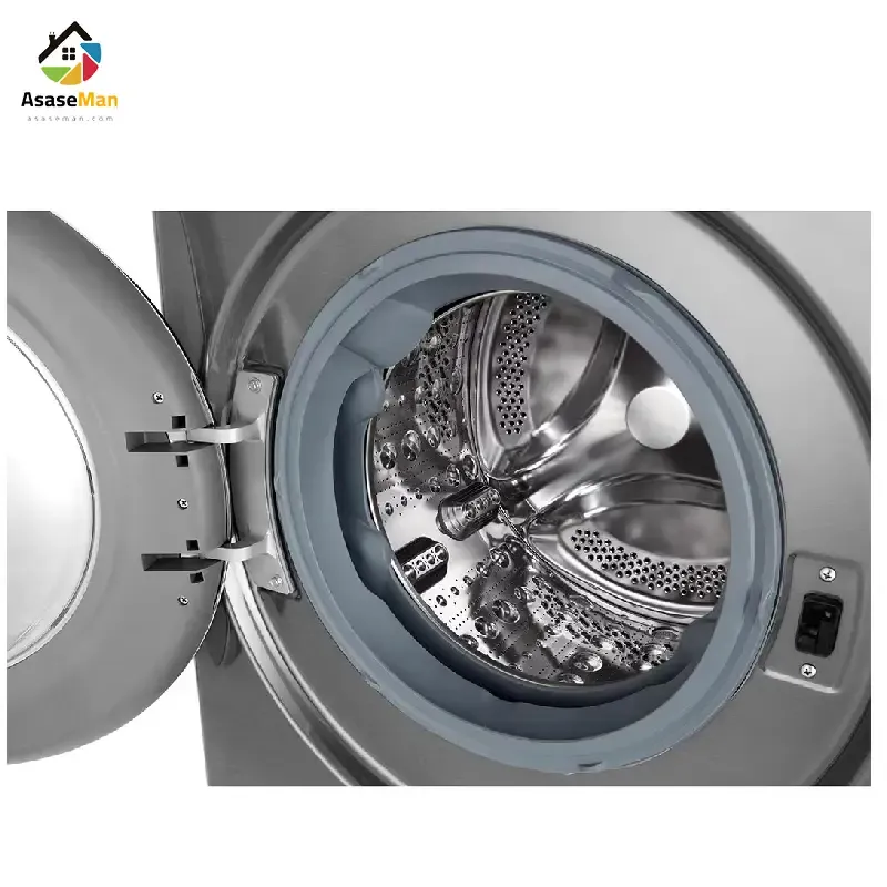 نمای دیگ ماشین لباسشویی ال جی 10.5/7 کیلو گرم مدل F4V5 نقره ای