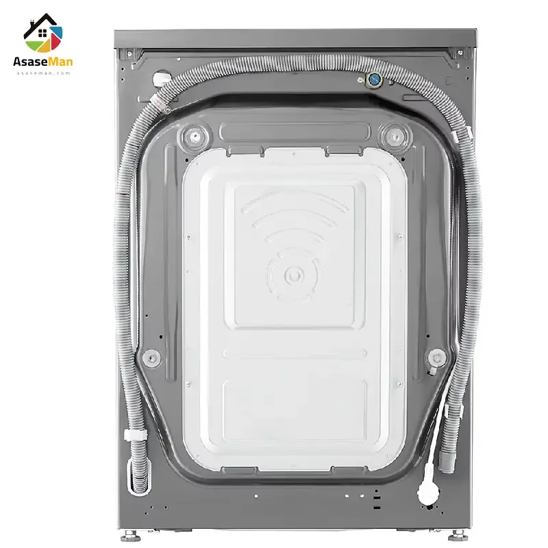 پشت ماشین لباسشویی ال جی 10.5/7 کیلو گرم مدل F4V5 نقره ای