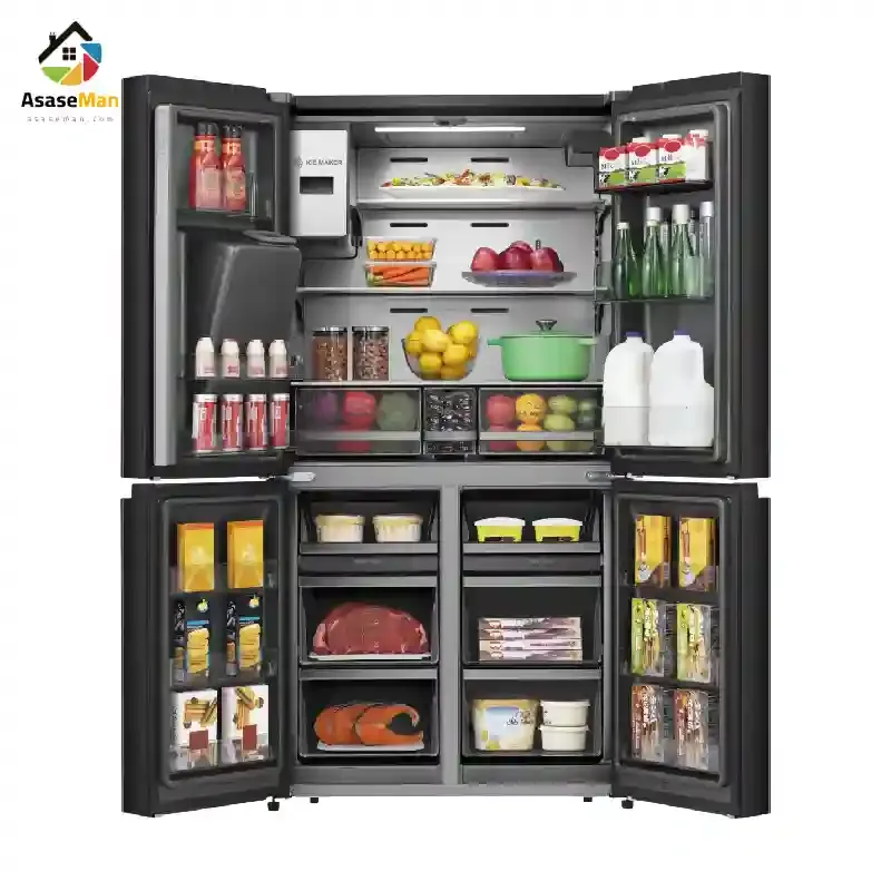 فضای داخلی یخچال فریزر هایسنس مدل RQ760N4IFE