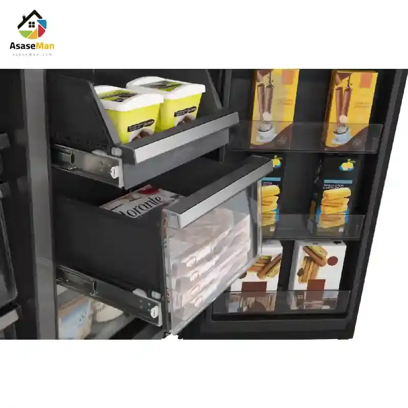 کشو های فریزر، یخچال فریزر هایسنس مدل RQ760N4IFE