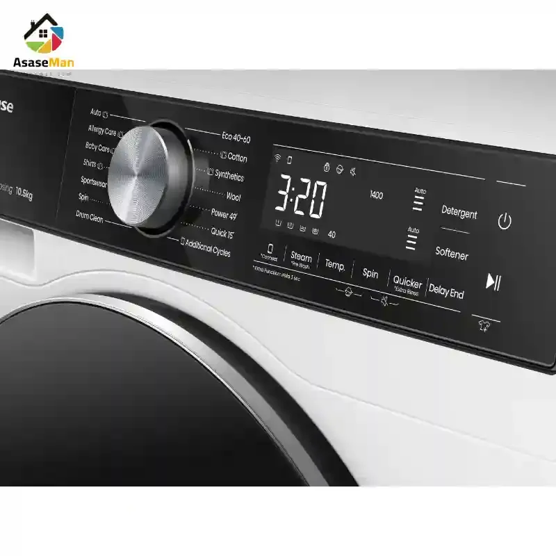 ماشین لباسشویی 10.5 کیلویی هایسنس مدل WF5S1045BW