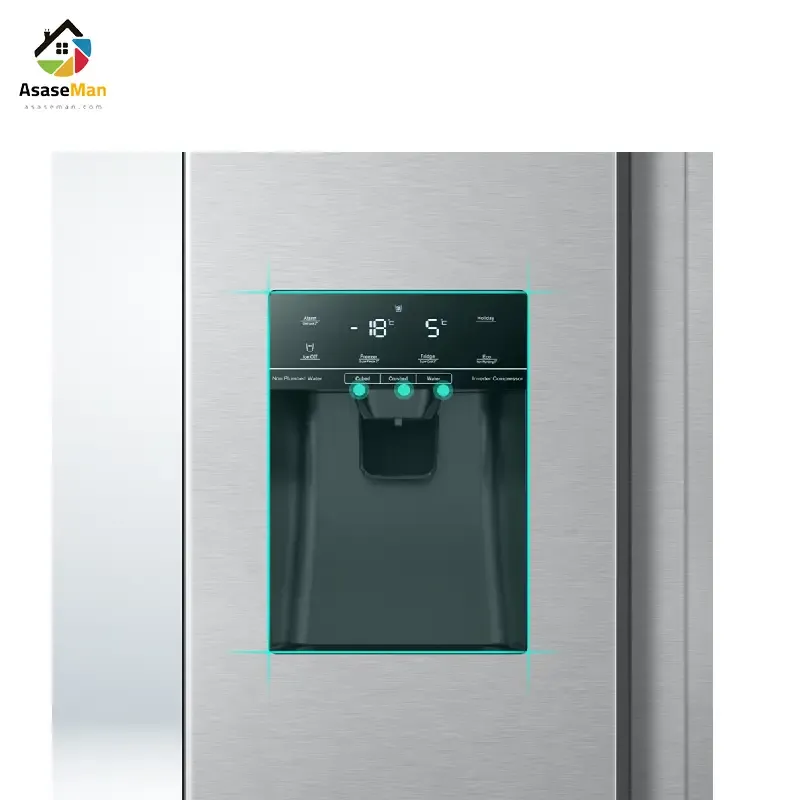 آبریز یخچال فریزر ساید بای ساید توربو مدل SA370SS