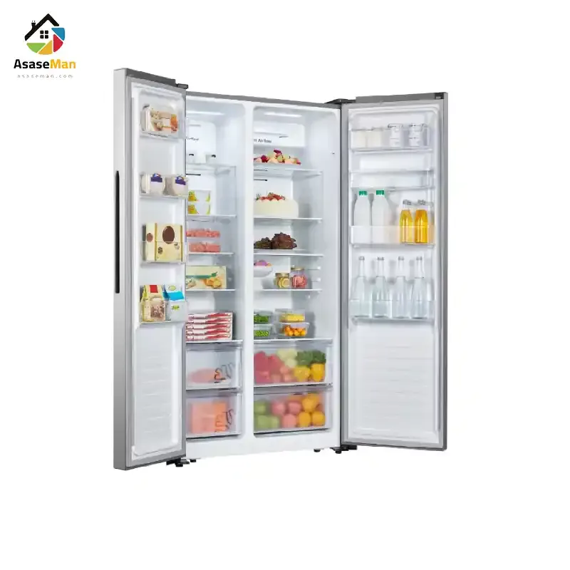 ظرفیت یخچال فریزر ساید بای ساید هایسنس مدل RS670