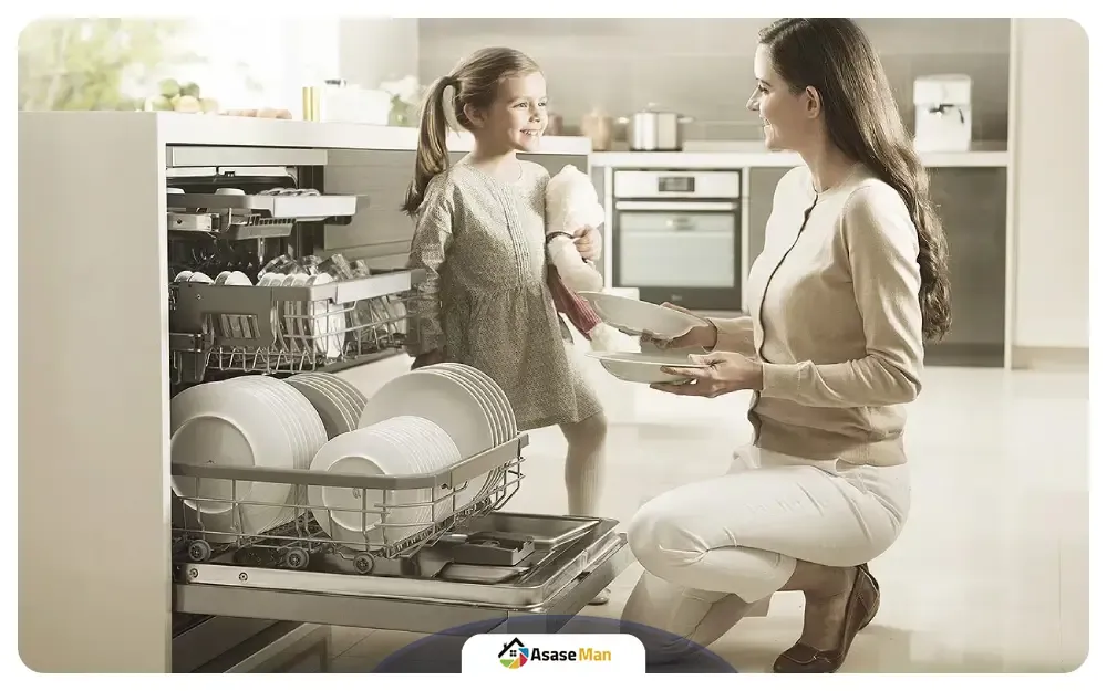 طبقات ماشین ظرفشویی ال جی 335 ظرفیت ۱۴ نفره