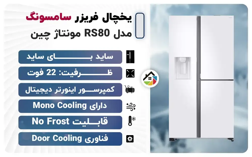 اینفوگرافیک یخچال فریزر سامسونگ RS80 2025
