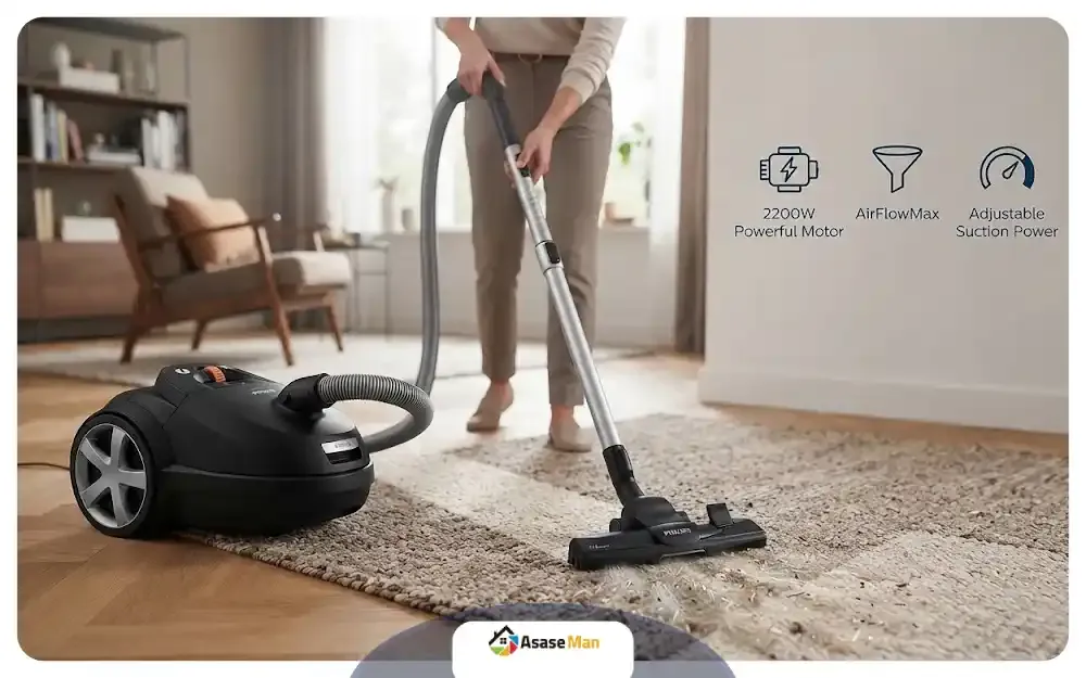 قدرت مکش جارو برقی فیلیپس XD8022