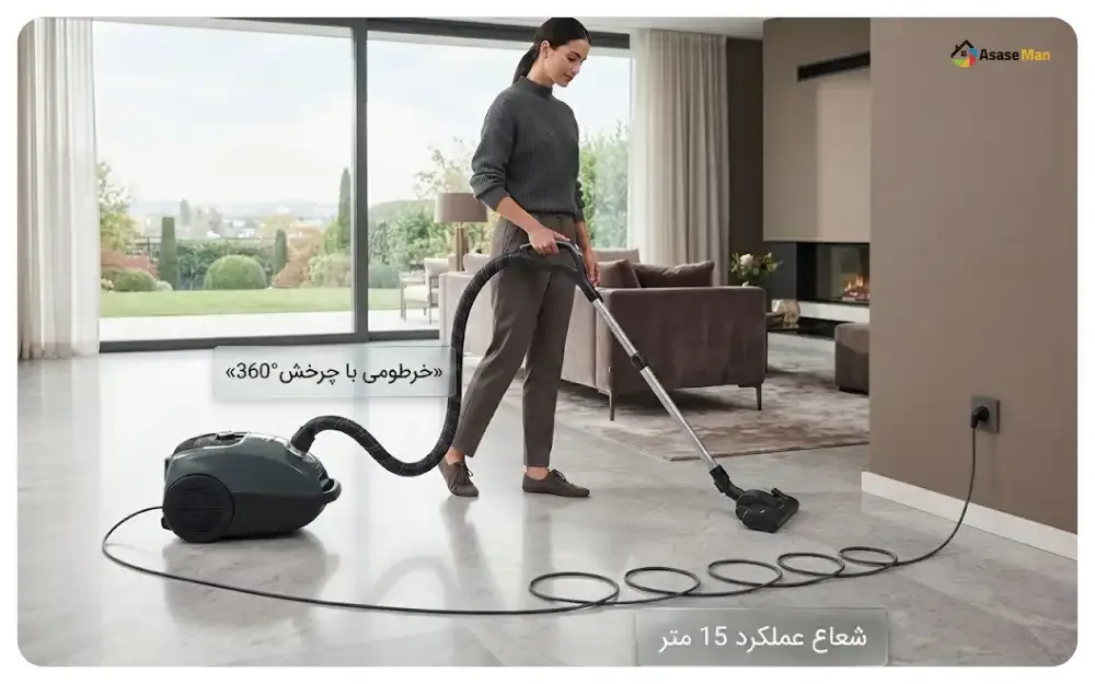 شعاع کارکرذ جارو برقی بوش مدل BGL8PRO5