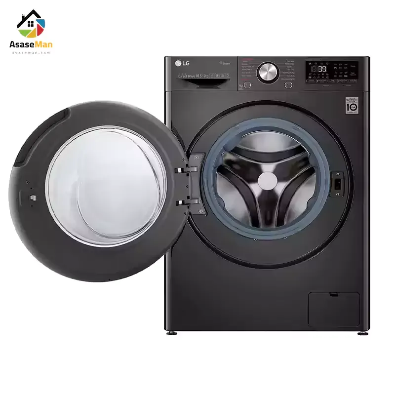 نمای درب باز ماشین لباسشویی ال جی مدل WDV9142BRP