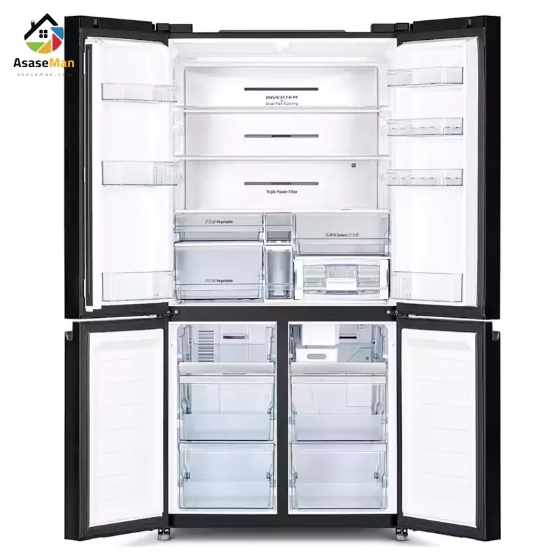نمای داخلی یخچال فریزر R_WB720