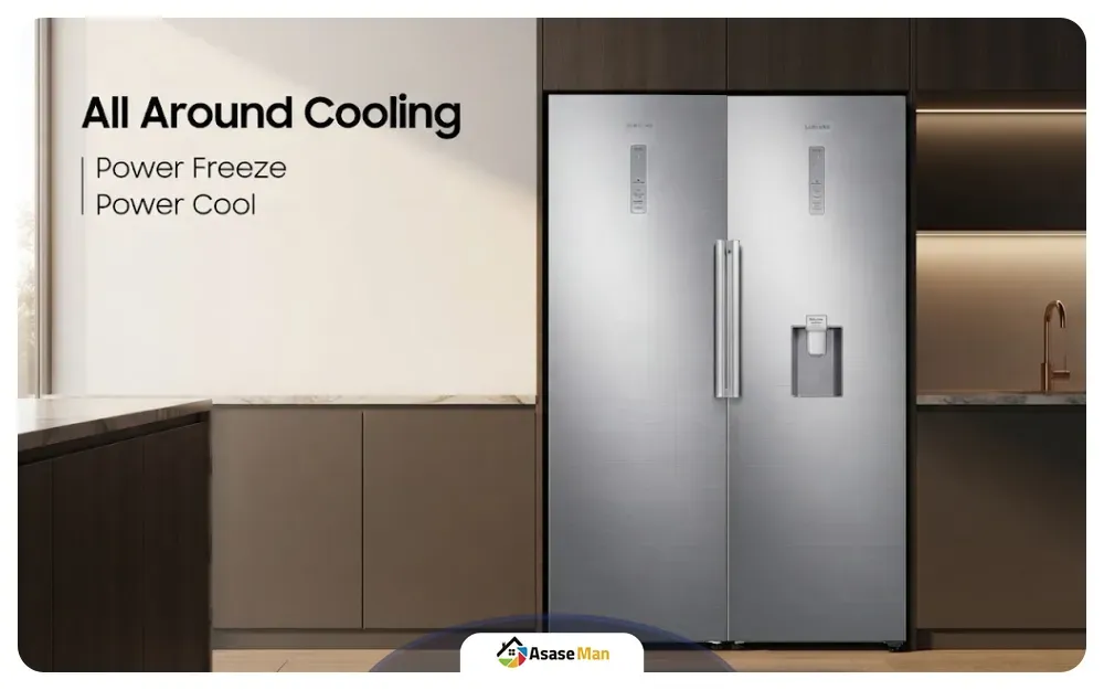 فناوری All Around Cooling یخچال فریزر دوقلو سامسونگ RZ32-RR39