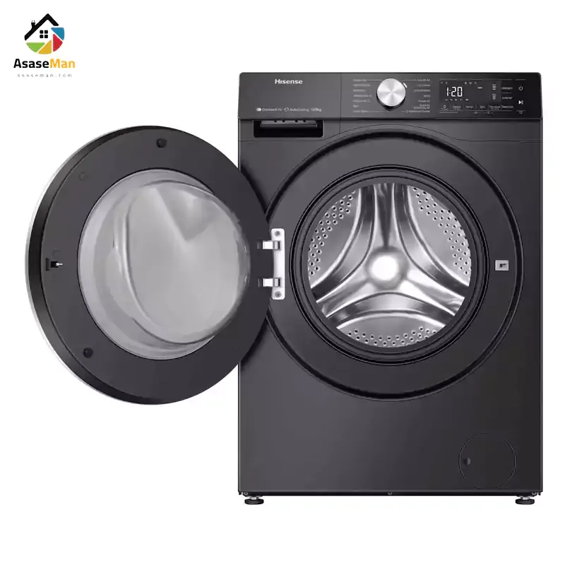 نمای داخلی ماشین لباسشویی هایسنس WD5S1245BB