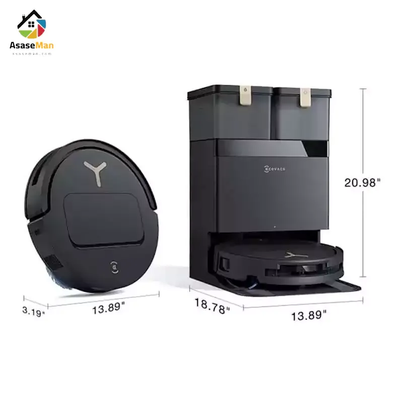 ابعاد جارو رباتیک اکووکس مدل T50S Pro Omni
