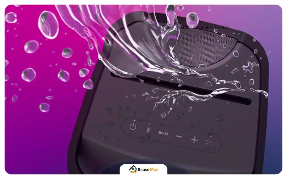 مقاومت در برابر پاشش آب اسپیکر سونی XP700